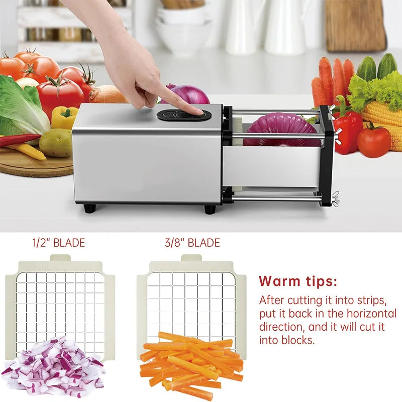 2026 Multifunctional Electric Vegetable Cutter, Home Electric Dicer & Slicer for Strips, Dices & French Fries